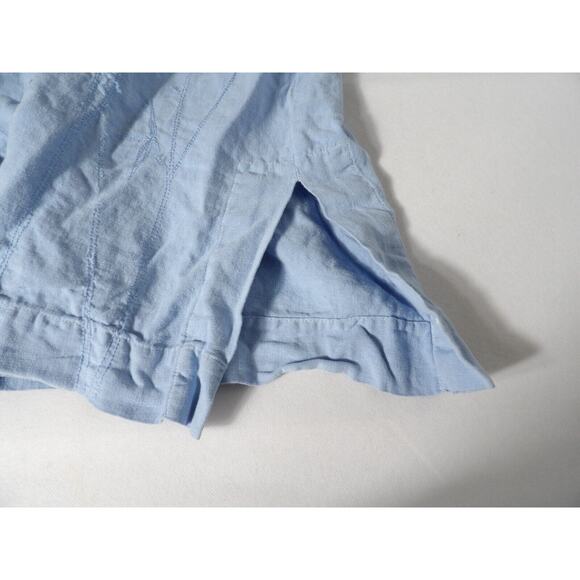 Democracy Democracy Womens Sz Medium Linen Blouse Top Button Up Oversized Boxy L - Picture 13 of 15